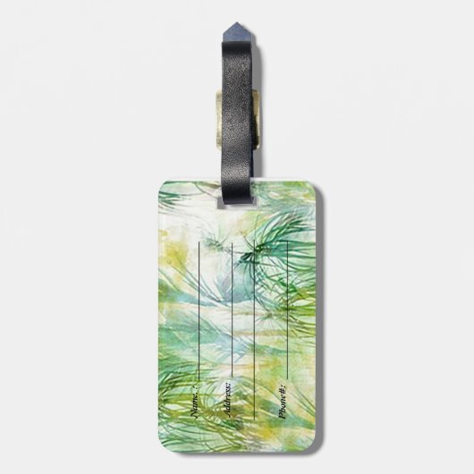 "Oerwoud olifant" Acrylhoudend Bagagelabel (Achterkant verticaal)