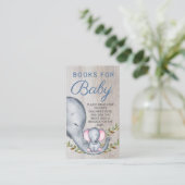 Oerwoud Olifant Baby shower Boeken voor Baby Informatiekaartje (Staand voorkant)