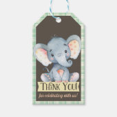 Oerwoud olifant Baby shower dank u geschenk Label Cadeaulabel (Voorkant)
