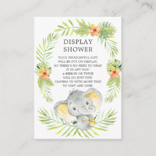 Oerwoud Olifant Baby shower Gift Display Douche Informatiekaartje