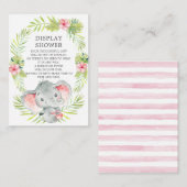 Oerwoud Olifant Baby shower Gift Display Douche Informatiekaartje (Voorkant / Achterkant)