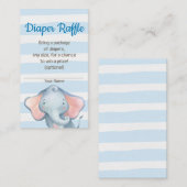 Oerwoud olifant Baby shower luierkaart Informatiekaartje (Voorkant / Achterkant)