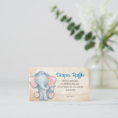 Oerwoud olifant Baby shower luierkaart Informatiekaartje (Staand voorkant)