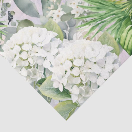 Oerwoud Olifant & Hydrangeas & Vlinders Tissuepapier (Detail)