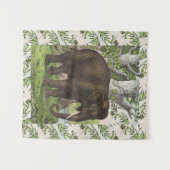 Oerwoud olifant Wandkleed (Voorkant (horizontaal))