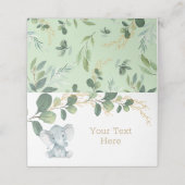 Oerwoud Olifant Waterverf Groen Goud Groen Plaatskaartje (Buitenkant ongevouwen)