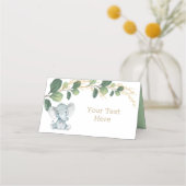 Oerwoud Olifant Waterverf Groen Goud Groen Plaatskaartje (Voorkant)