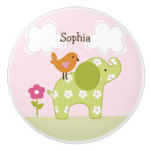 Oerwoud olifantenbak keramische knop (Voorkant)