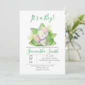 Oerwoud Olifantuitnodiging Kaart (Staand voorkant)