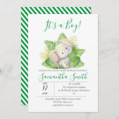 Oerwoud Olifantuitnodiging Kaart (Voorkant / Achterkant)