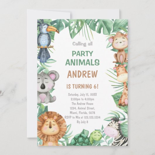 Oerwoud op zaterdag kaart (Voorkant)