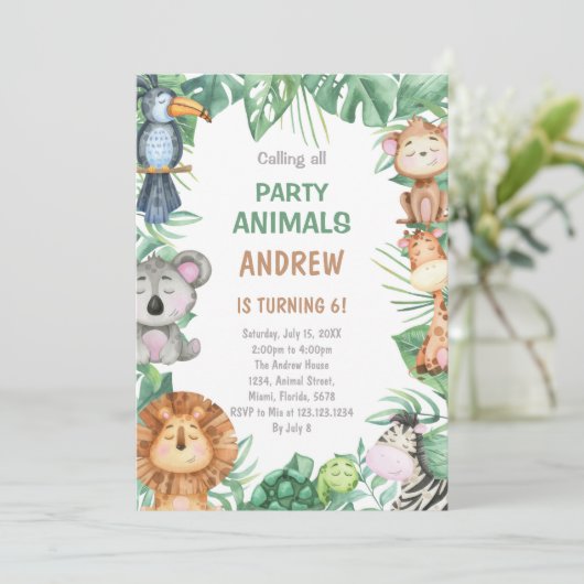 Oerwoud op zaterdag kaart (Staand voorkant)