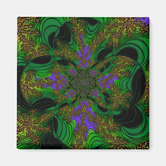 "Oerwoud Orchideeën" ~ Abstracte kunstprint Magneet (Voorkant)