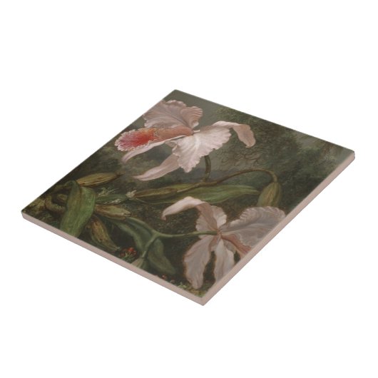 Oerwoud Orchideeën en levende vogels Tegeltje (Zijkant)