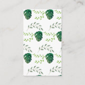 Oerwoud over het Baby shower van de Regen Informatiekaartje (Achterkant)