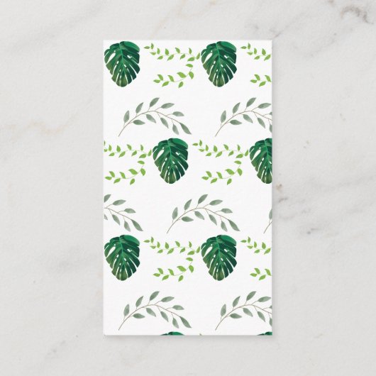 Oerwoud over het Baby shower van de Regen Informatiekaartje (Achterkant)