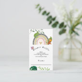 Oerwoud over het Baby shower van de Regen Informatiekaartje (Staand voorkant)