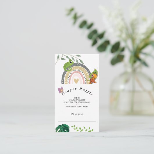 Oerwoud over het Baby shower van de Regen Informatiekaartje (Staand voorkant)