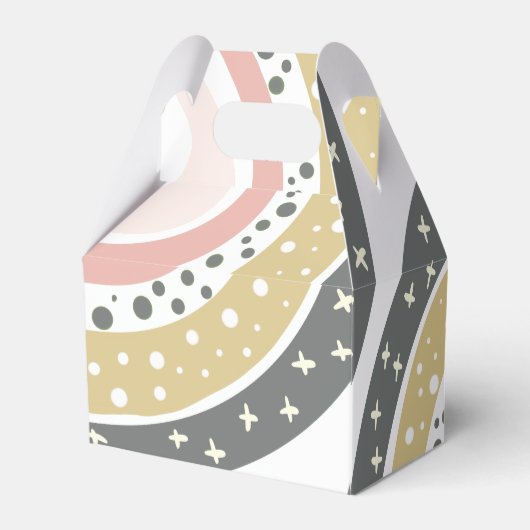 Oerwoud over het Regenboog Baby shower Dank u Bedankdoosjes (Achterkant)