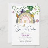 Oerwoud over het regenboogBaby shower Kaart (Voorkant)