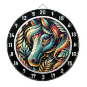 Oerwoud paardenkamer accent dartbord (Voorkant)