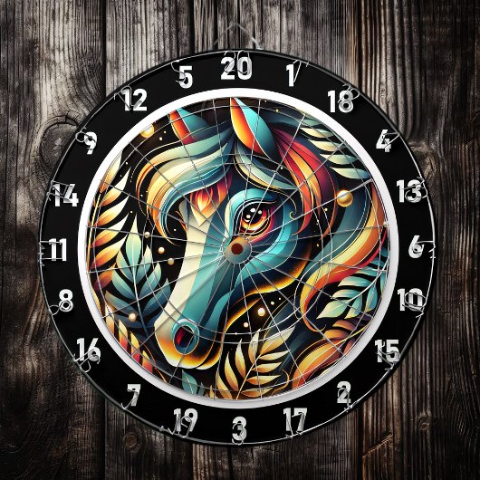 Oerwoud paardenkamer accent dartbord