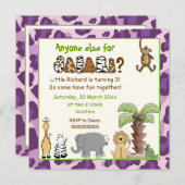 Oerwoud paarse safari kaart (Voorkant / Achterkant)