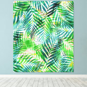 Oerwoud Palm Canvas Afdruk (Insitu (Houten vloer))