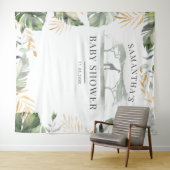 Oerwoud Palm Leaves Giraffe Baby shower Backdrop Wandkleed (In Situ (horizontaal))