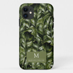 Oerwoud palmbladeren regenwoud bloemen groen Case-Mate iPhone case