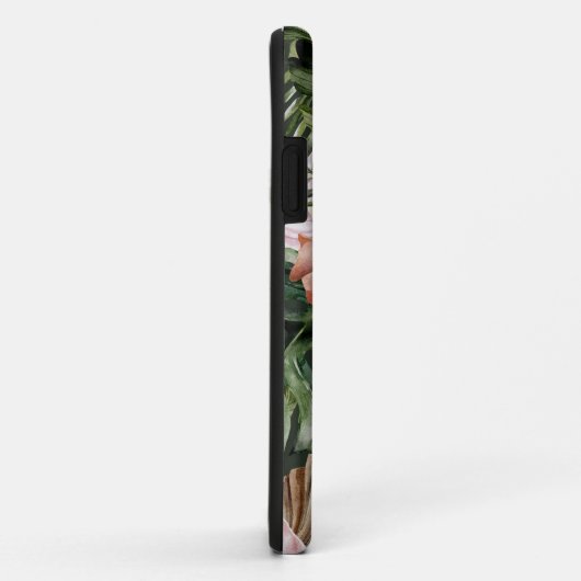 Oerwoud palmbladeren regenwoud bloemen roze groen Case-Mate iPhone case (Achterkant/rechts)