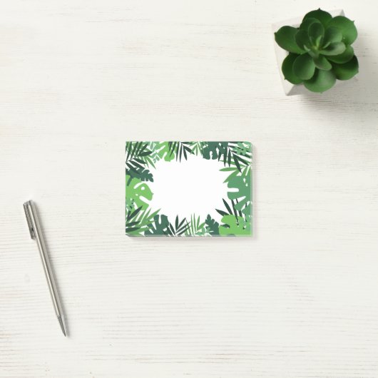 Oerwoud palmbladeren wild groen bloemmeel post-it® notes (Kantoor)