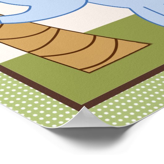 Oerwoud Pals Elephant Persoonlijk KunstPoster Poster (Hoek)