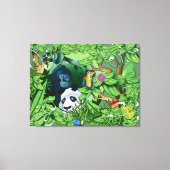 Oerwoud Panda Canvas Afdruk (Voorkant)