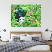 Oerwoud Panda Canvas Afdruk (Insitu (Slaapkamer))