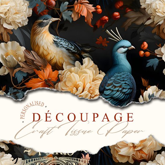 Oerwoud papegaaien  Elegant Victoriaans Boho Tissuepapier