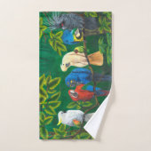 Oerwoud papegaaien Tropisch bos handdoeken (Handdoek)