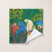 Oerwoud papegaaien Tropisch bos handdoeken (Wasdoekje)