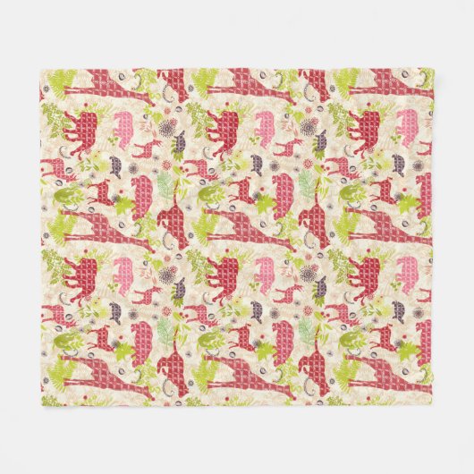 Oerwoud paradijs fleece deken (Voorkant (Horizontaal))