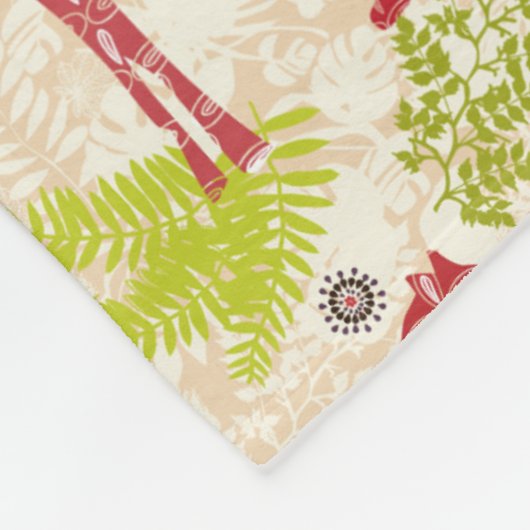 Oerwoud paradijs fleece deken (Hoek)