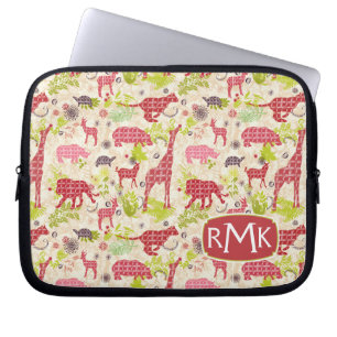Oerwoud paradijs Monogram Laptop Sleeve