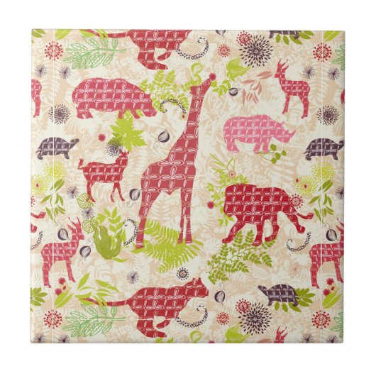 Oerwoud paradijs tegeltje (Voorkant)