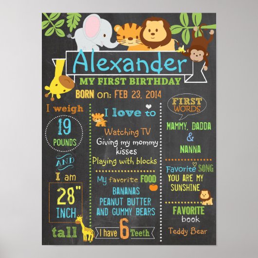 Oerwoud Partij eerste verjaardag poster 3 (Voorkant)