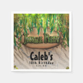 OERWOUD PARTIJEN bladeren en dieren afdrukken Aang Servet (Voorkant)