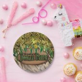 OERWOUD PARTITY Gold Glam Animal Print Birthday Papieren Bordje (Feest)