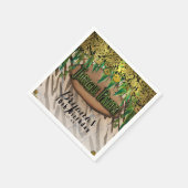 OERWOUD PARTITY Gold Glam Animal Print Birthday Servet (Hoek)