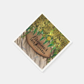 OERWOUD PARTITY Gold Glam Animal Print Birthday Servet (Hoek)