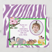 Oerwoud Party Animals Flat bedankt (Voorkant / Achterkant)