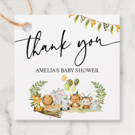 Oerwoud Party Baby Animals Baby shower Favor Bedankjes Labels