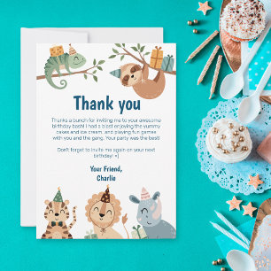 Oerwoud Party dier, Bedankt voor feestuitnodiginge